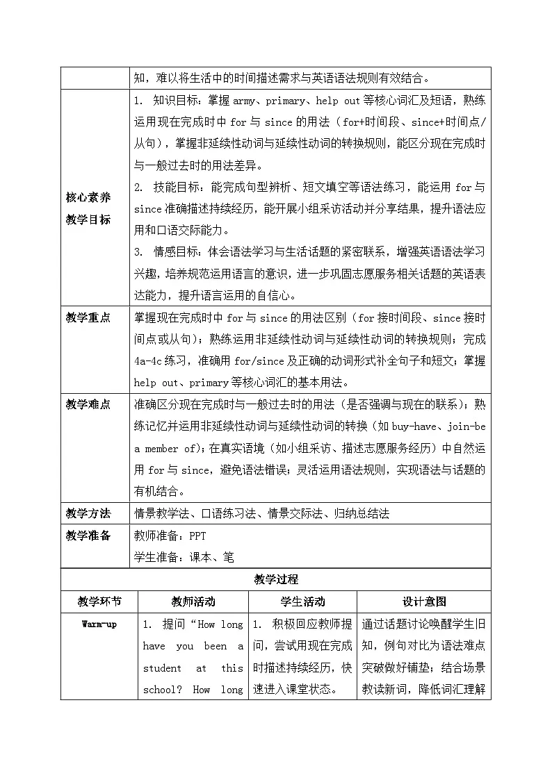 【任务型备课】人教版英语八下-Unit8 第3课时 Section A (4a-4d)（教案）第2页