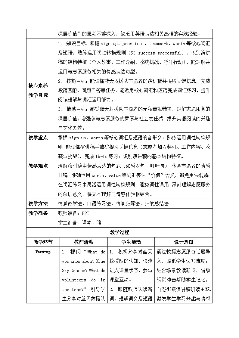 【任务型备课】人教版英语八下-Unit8 第4课时 Section B  (1a-2c)（教案）第2页