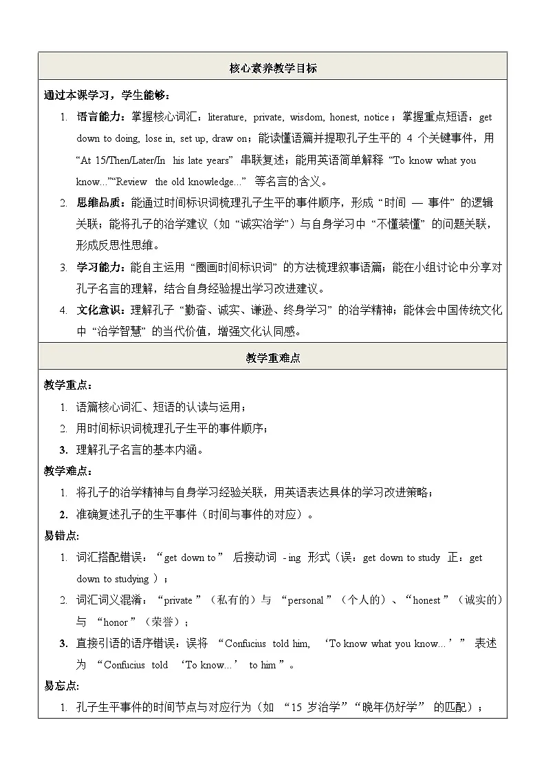 仁爱科普版（2024）八年级下册英语Unit7 Be a Better Learner! Theme reading 表格式教案第2页