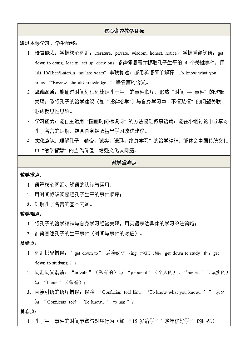 仁爱科普版（2024）八年级下册英语Unit7 Be a Better Learner!  Theme reading 表格式教案第2页