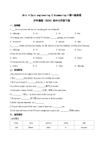 沪外教版（2024）七年级下册（2024）C Grammaring综合训练题