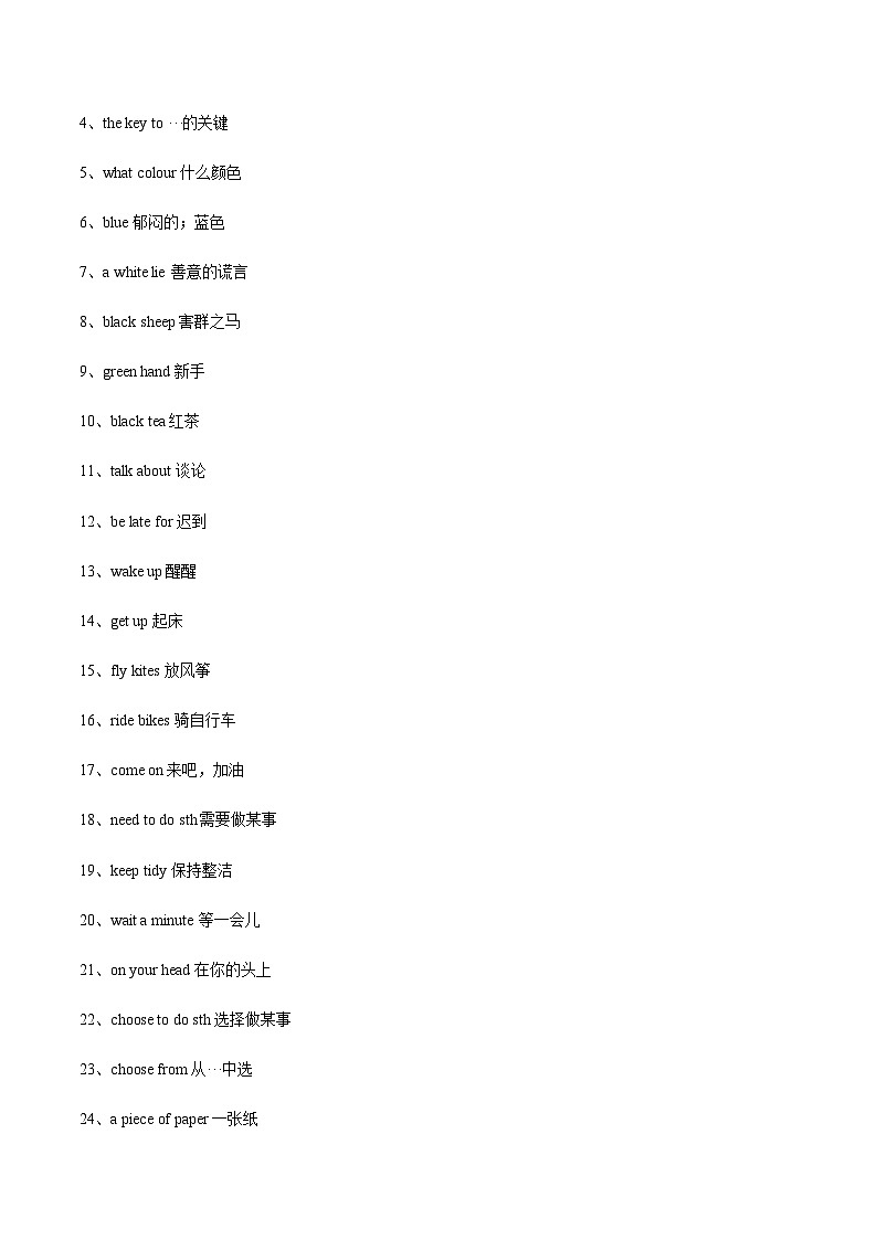 Starter Unit 2 Keep tidy 知识梳理-七年级英语上册新课标（核心素养）同步大师课堂（人教版2024）第2页