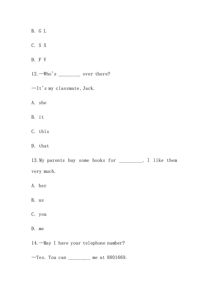 Starter   Unit1 Hello! SectionB_同步练习（含答案）人教版七年级英语上册第2页