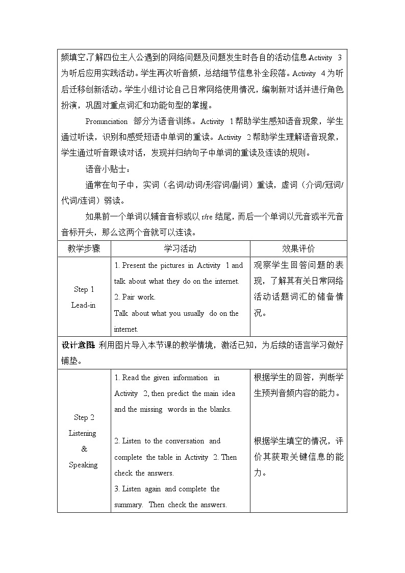 Unit 10 Lesson 2 Function and Pronunciation教学设计（表格式） 2025-2026学年8年级英语下册（仁爱版）第2页