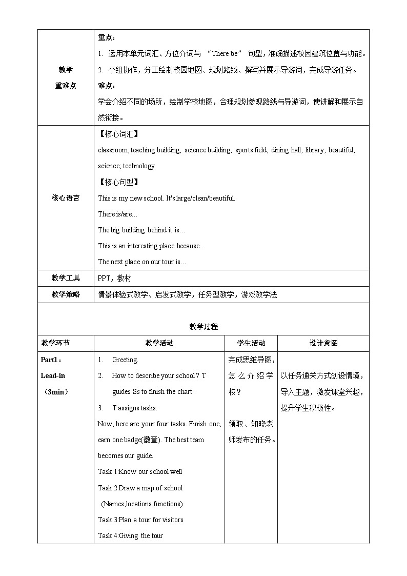 Unit 3 课时5 Section B Project（教学设计）英语鲁教版五四学制2024六年级上册第2页