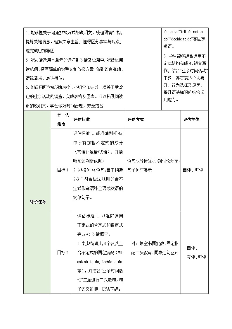 人教版2024初中英语八下Unit1 第3课时教学设计（表格式）第2页