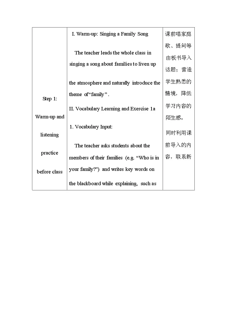 Unit2 We’re family Section A教学设计（表格式）人教版（2024）七年级英语上册第2页