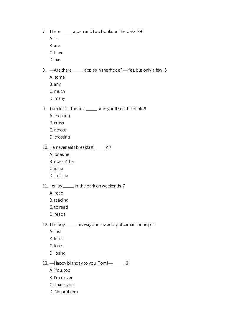 人教版（2024）七年级下册英语 Unit 8 Once upon a Time 单元测试卷（含答案）第2页