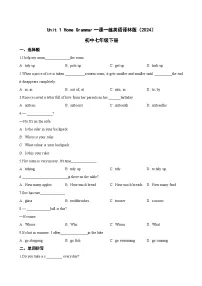 初中英语牛津译林版（2024）七年级下册Unit 1 Dream HomesGrammar课时作业