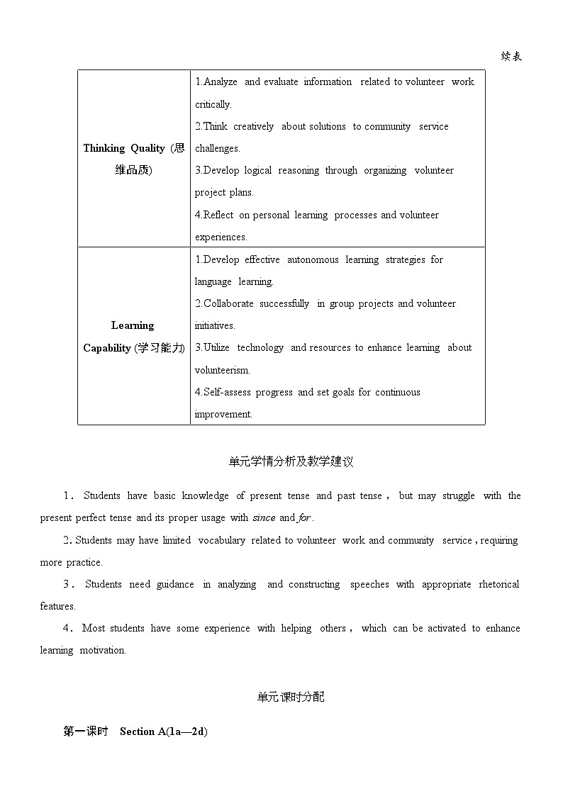 【新教材】人教版（2024）八年级下册英语Unit 8 Making a Difference单元教学设计第3页