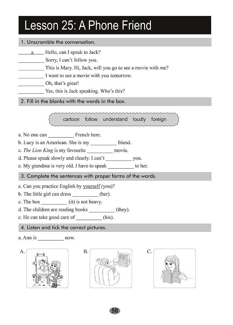 冀教版（衔接三起）英语 七年级下册 活动手册 Unit 5-6第1页
