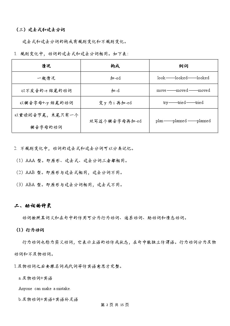 初中英语语法全解——动词第2页