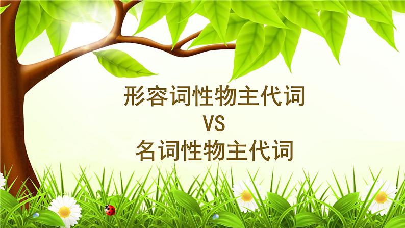 形容词性物主代词&名词性物主代词区分第1页