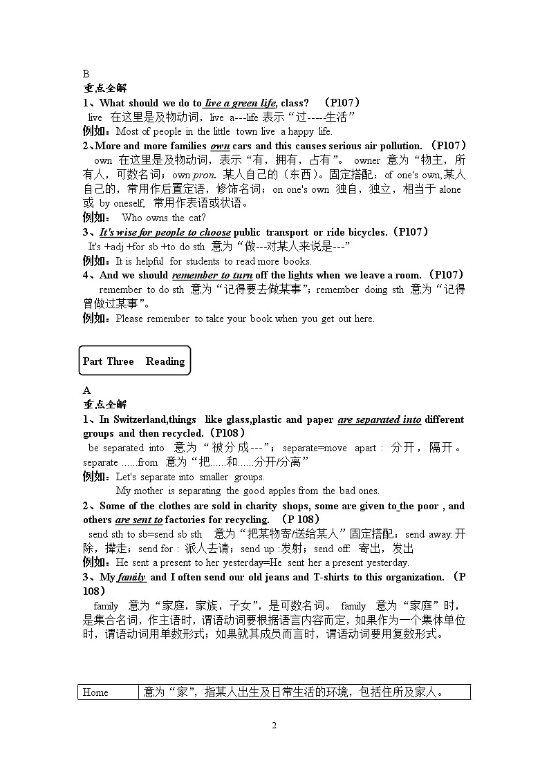译林版牛津英语八年级下册Unit 8知识点+测试卷02