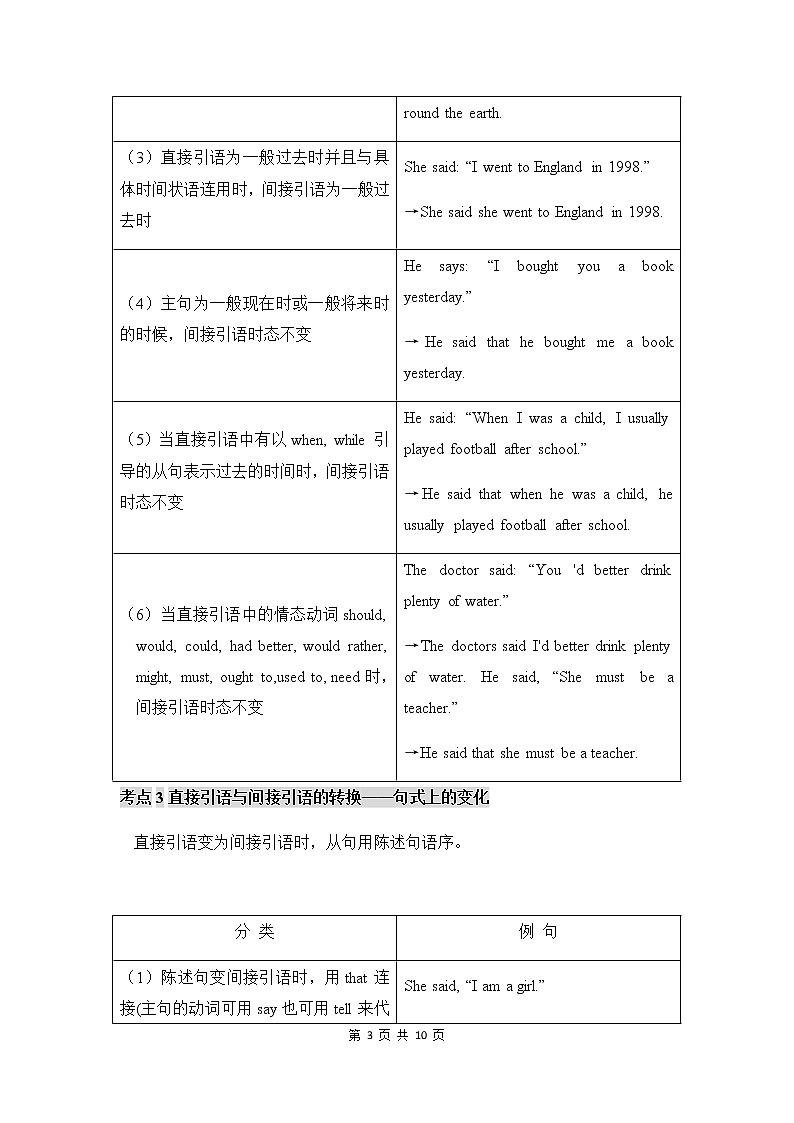 中考英语深度复习讲义——直接引语与间接引语第3页