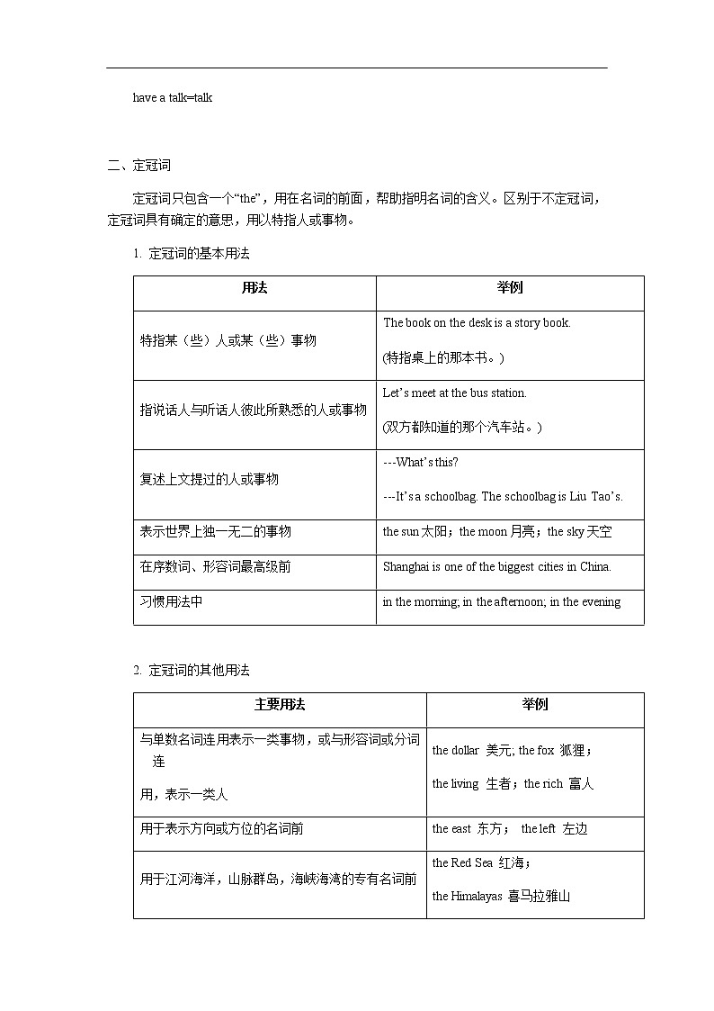 中考英语专题讲练： 冠词（含解析）03