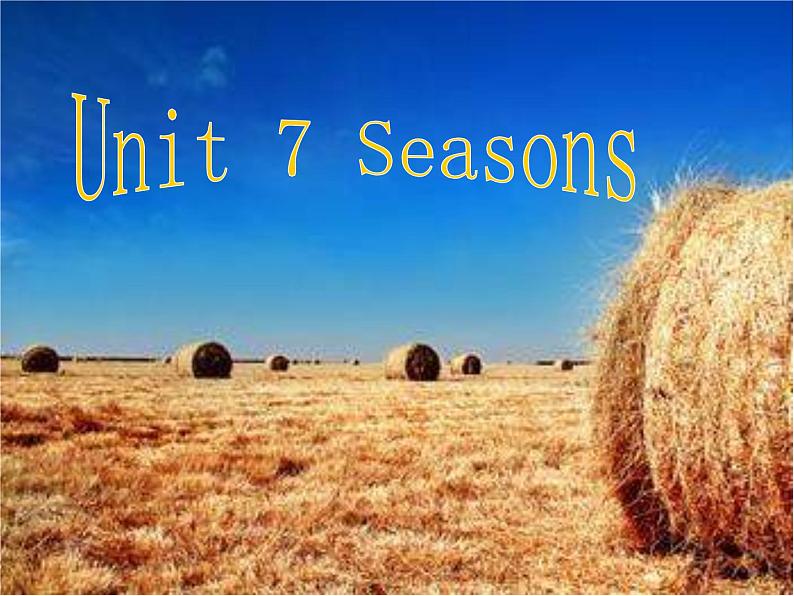 牛津译林英语 八年级上册 Unit7 Seasons Welcome to the unit 课件第1页