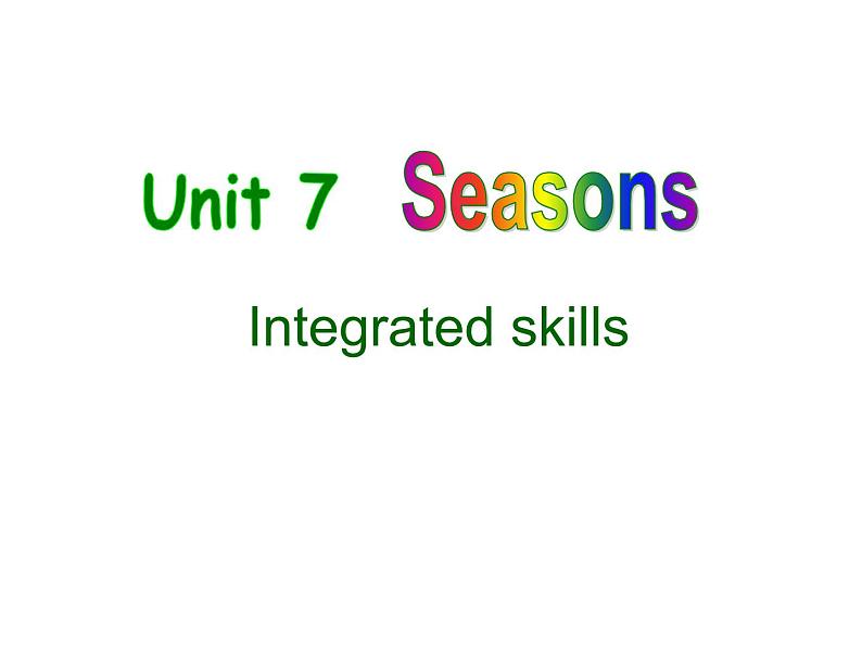 牛津译林英语 八年级上册 Unit7 Seasons Integrated skills 课件01