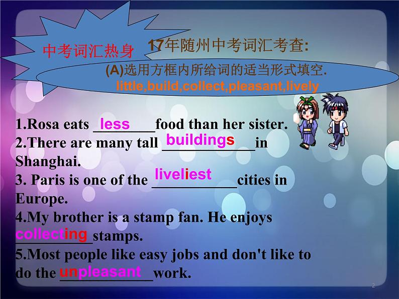 中考英语词汇专题复习 课件02