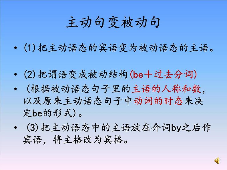 初中英语被动语态的用法 课件05