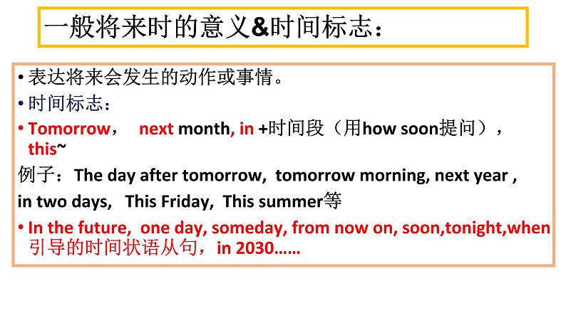 初中语法讲解一般将来时 课件第2页