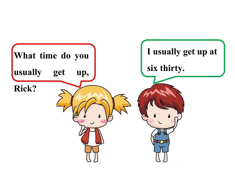 Unit 2 What time do you go to school?第一课时第6页