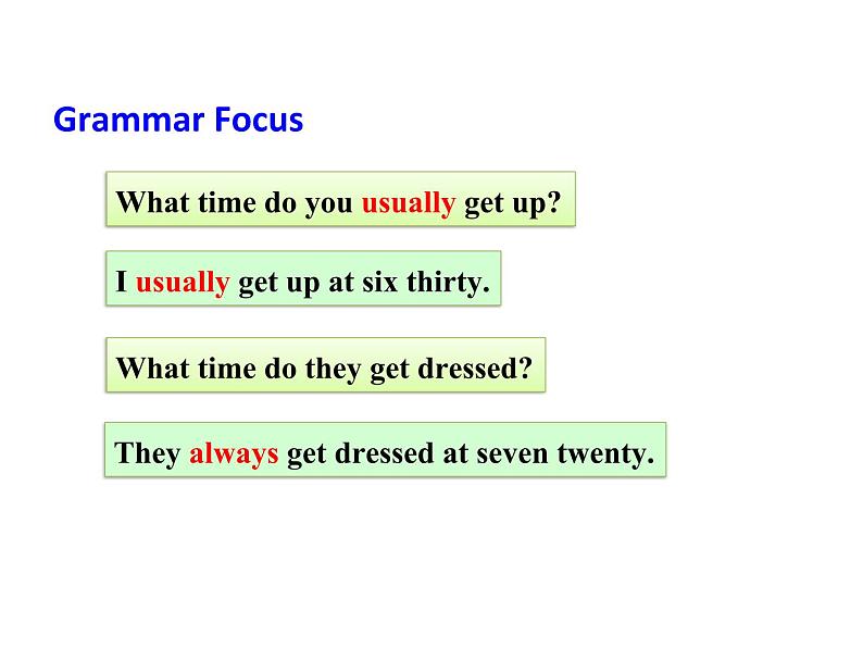 Unit 2 What time do you go to school? 第二课时（Grammar Focus-3c）课件第2页