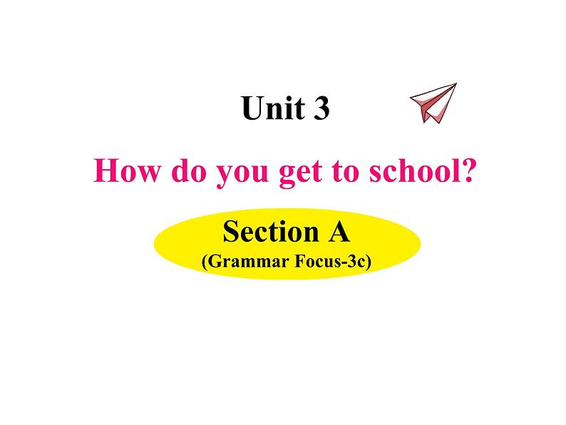 Unit 3 How do you get to school? 第二课时（Grammar Focus-3c）课件第1页