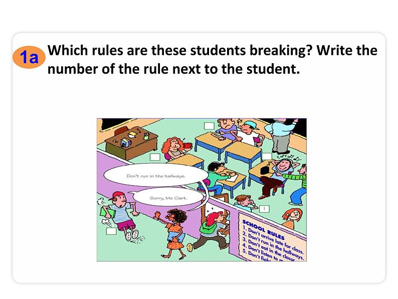 Unit 4 Don’t eat in class. 第一课时（Section A 1a-2d）课件04