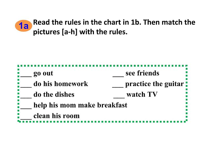 Unit 4 Don’t eat in class 第三课时 （section B 1a~1c）课件03