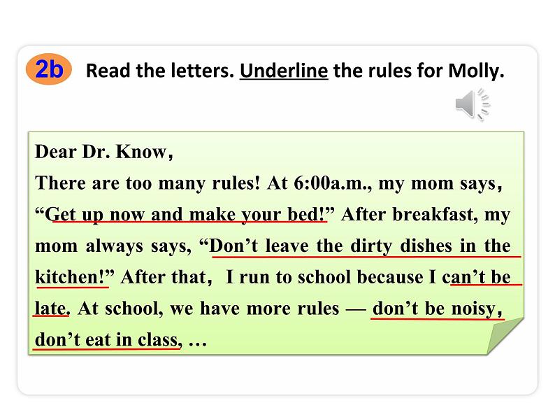 Unit 4 Don’t eat in class 第四课时 （section B 2a~self check）课件04