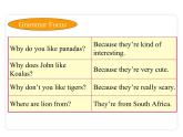 Unit 5 Why do you like pandas? Section A（Grammar Focus-3c）课件