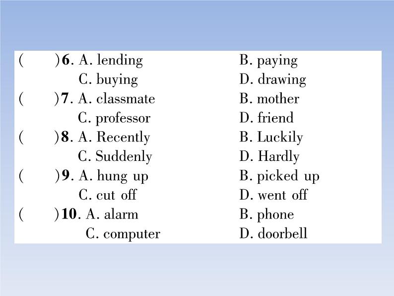 2020春人教新目标英语八年级下册图片版作业课件Unit 5  What were you doing when the rainstorm came04