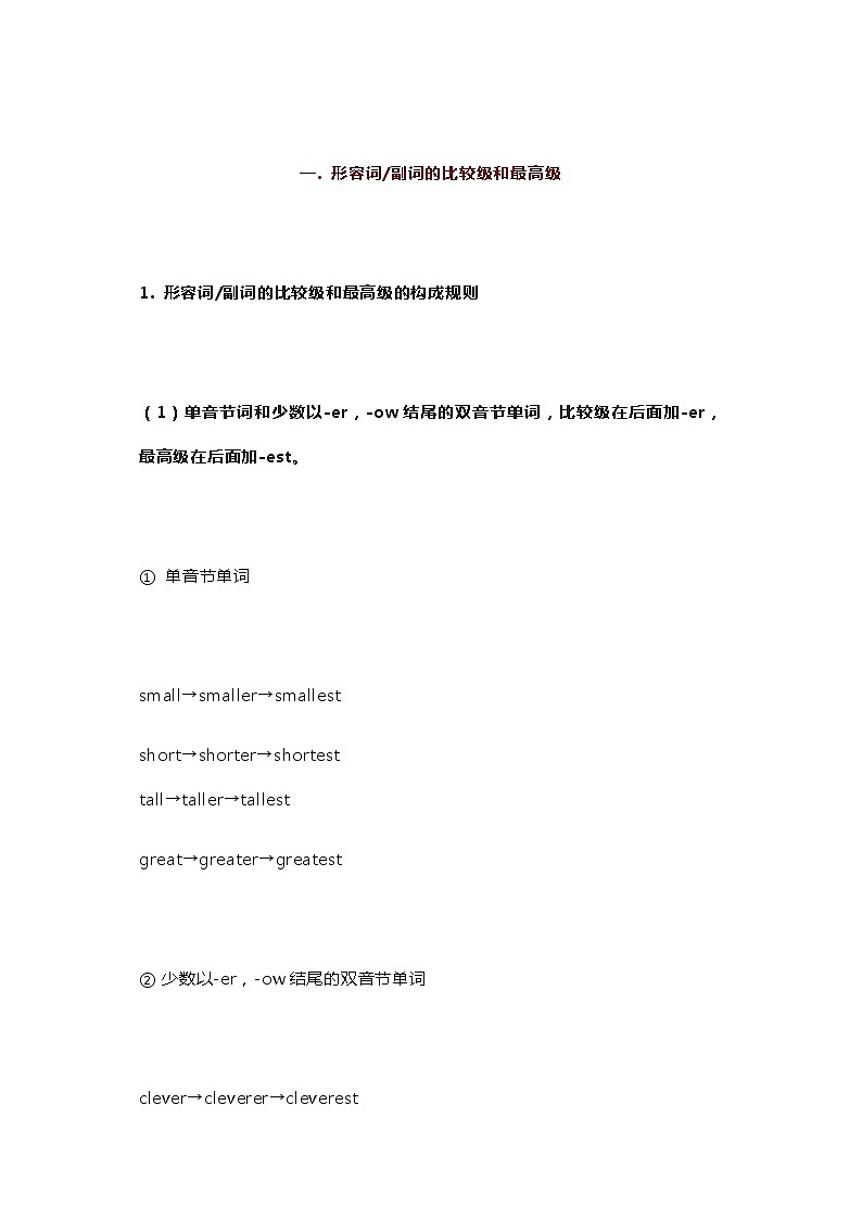 江苏中考英语复习之初二重点语法汇总 学案01