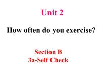 人教新目标 (Go for it) 版八年级上册Unit 2 How often do you exercise?Section B教课课件ppt