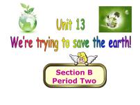 人教新目标 (Go for it) 版九年级全册Unit 13 We’re trying to save the earth!Section B评课ppt课件