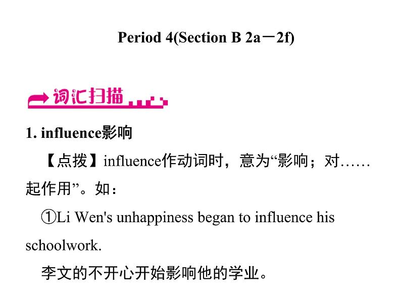 人教新目标九年级英语课件：Unit 4 Period 4(Section B 2a－2f) (共14张PPT)第1页