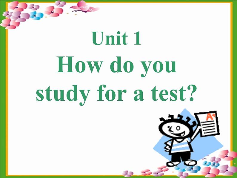 人教版新目标英语九年级 Unit1 How do you study for a test  单元课件第3页