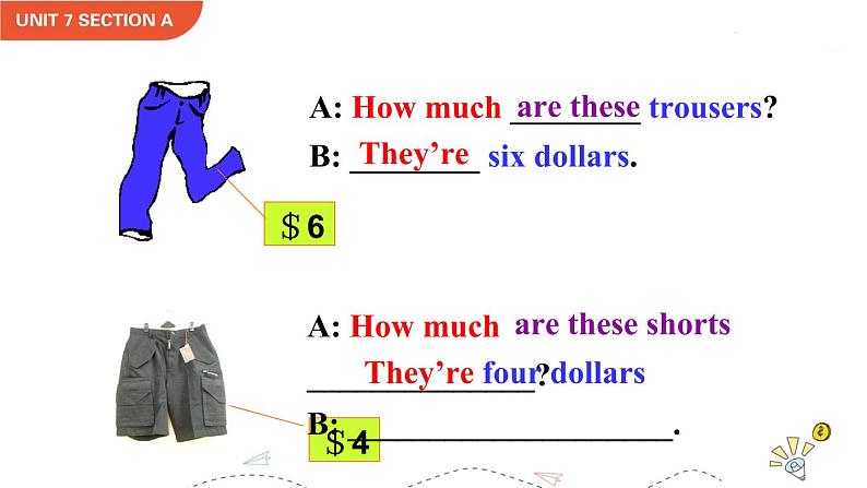 Unit 7 How much are these socks Section A Grammar focus-3c课件06