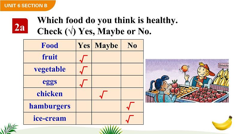 Unit 6 Do you like bananas Section B 2a-2c课件+音频07