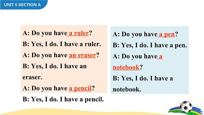 Unit 5 Do you have a soocer ball Section A 1a-1c课件+音频05