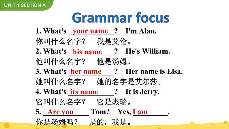 Unit 1 My name's Gina Section A Grammar Focus-3c课件07