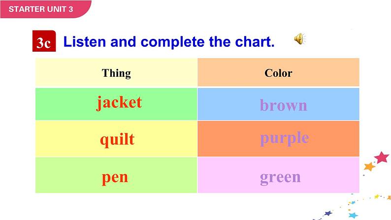 Starter Unit 3 What colour is it 3a-4d课件+音频素材07