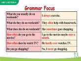 Unit 2  How often do you exercise Section A Grammar Focus-3c课件