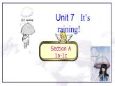 Unit7 It's raining sectionA 1a-1c课件（含听力视频）