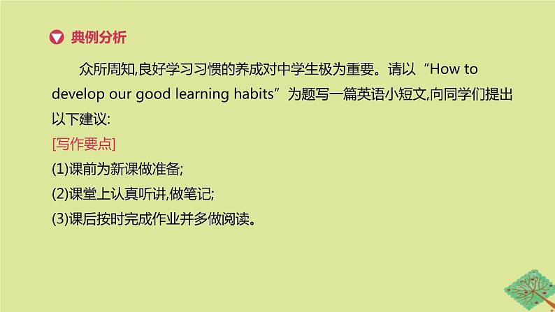 安徽专版2020中考英语复习方案第一篇教材考点梳理话题写作06学习提高课件人教新目标版第2页