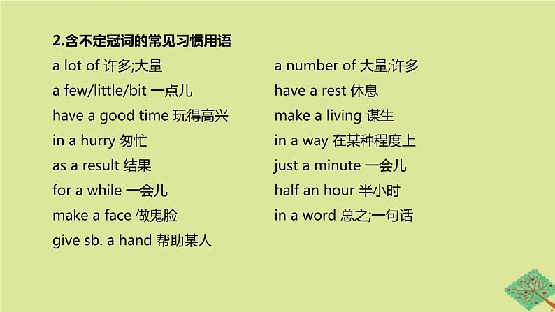 安徽专版2020中考英语复习方案第二篇语法专题突破专题02冠词课件人教新目标版07