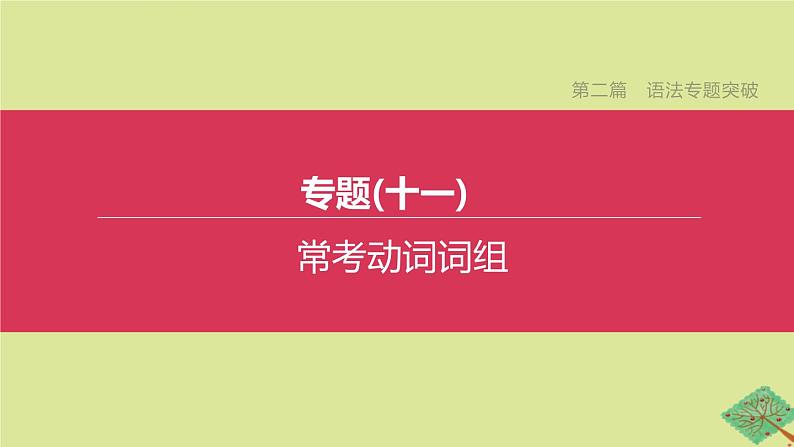 安徽专版2020中考英语复习方案第二篇语法专题突破专题11常考动词词组课件人教新目标版01