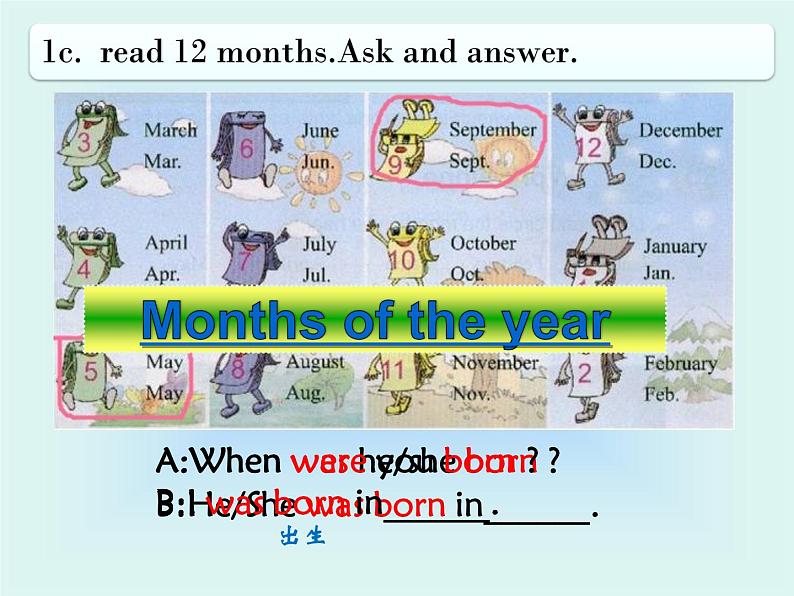 仁爱版七年级英语下册 Unit 7 Topic 1 When is your birthday？  Section A  课件第7页