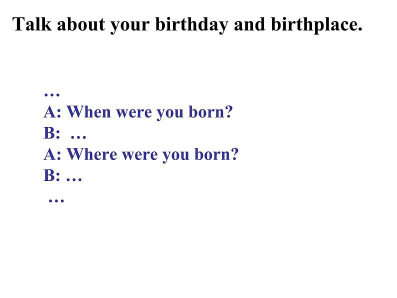 仁爱版七年级英语下册 Unit 7 Topic 1 When is your birthday？  Section D  课件第4页